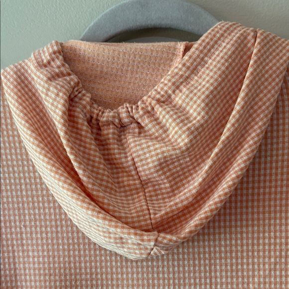 Weatherproof Vintage Peach Checkered hoodie Size M - Picture 7 of 7